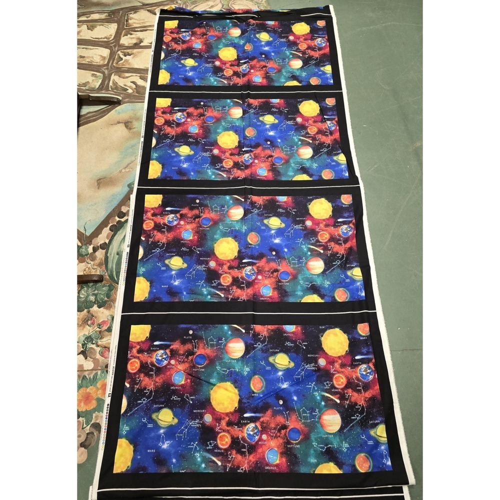 Solar System Fabric‎ Panels , Joanne Fabrics , Universe, Earth, Pillows, Crafts